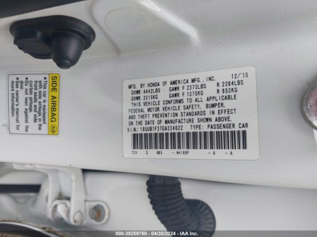 Photo 8 VIN: 19UUB1F37GA004622 - ACURA TLX 