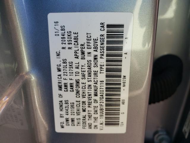 Photo 9 VIN: 19UUB1F37GA007116 - ACURA TLX 