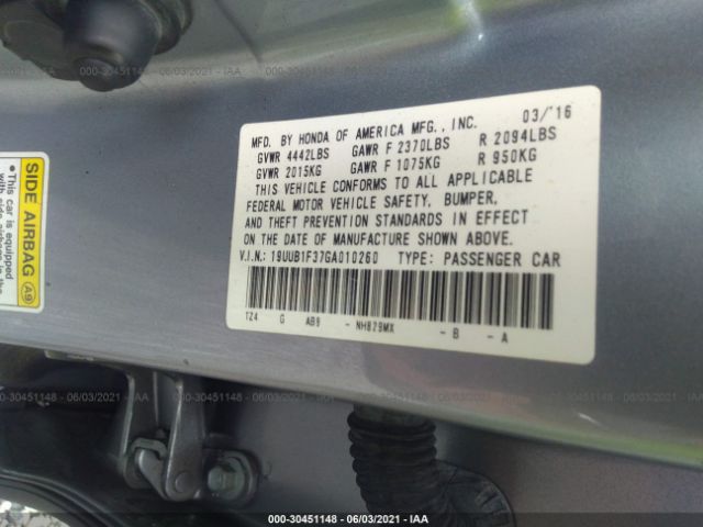 Photo 8 VIN: 19UUB1F37GA010260 - ACURA TLX 