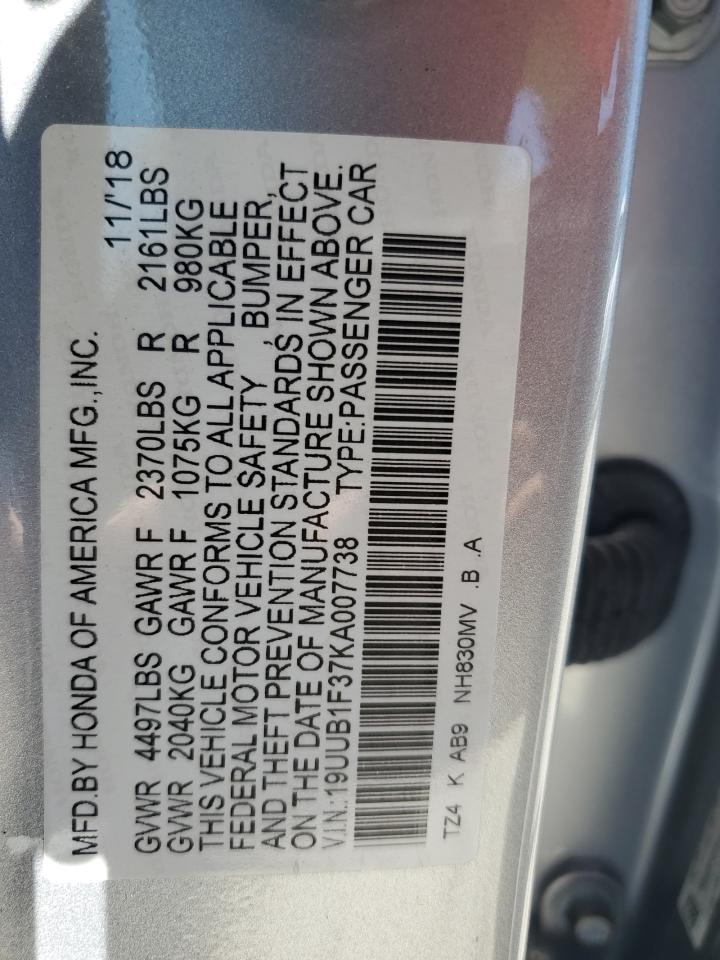 Photo 11 VIN: 19UUB1F37KA007738 - ACURA TLX 