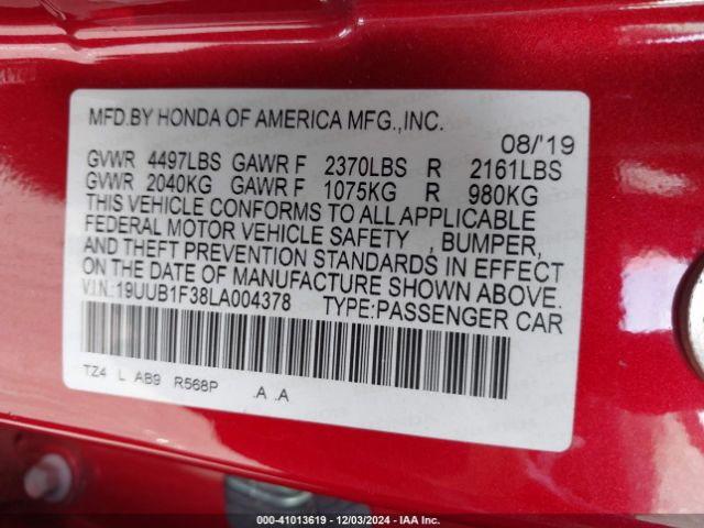 Photo 8 VIN: 19UUB1F38LA004378 - ACURA TLX 