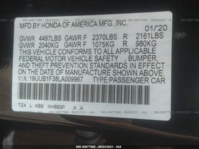 Photo 8 VIN: 19UUB1F38LA009967 - ACURA TLX 