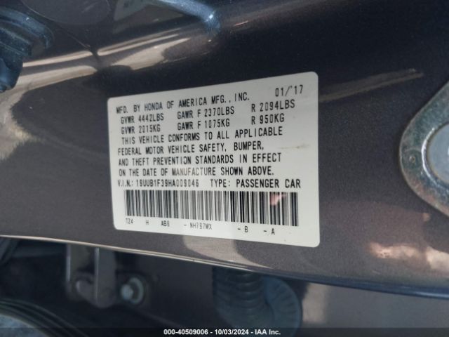 Photo 8 VIN: 19UUB1F39HA009046 - ACURA TLX 