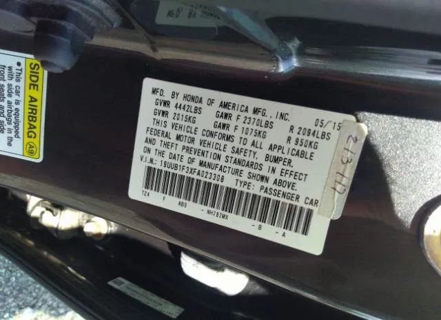 Photo 8 VIN: 19UUB1F3XFA023308 - ACURA TLX 