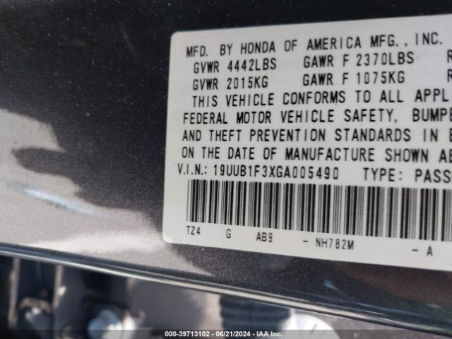 Photo 8 VIN: 19UUB1F3XGA005490 - ACURA TLX 