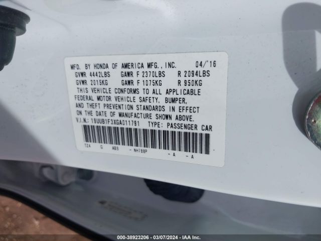 Photo 8 VIN: 19UUB1F3XGA011791 - ACURA TLX 