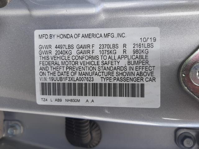 Photo 9 VIN: 19UUB1F3XLA007623 - ACURA TLX 