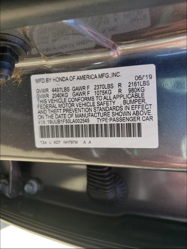 Photo 9 VIN: 19UUB1F50LA002545 - ACURA TLX TECHNO 