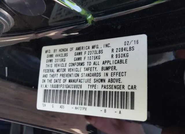 Photo 8 VIN: 19UUB1F51GA008926 - ACURA TLX 