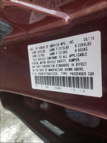 Photo 9 VIN: 19UUB1F51GA015326 - ACURA TLX TECH 