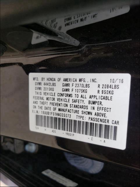 Photo 9 VIN: 19UUB1F51HA005073 - ACURA TLX TECH 