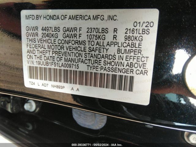 Photo 8 VIN: 19UUB1F51LA009715 - ACURA TLX 