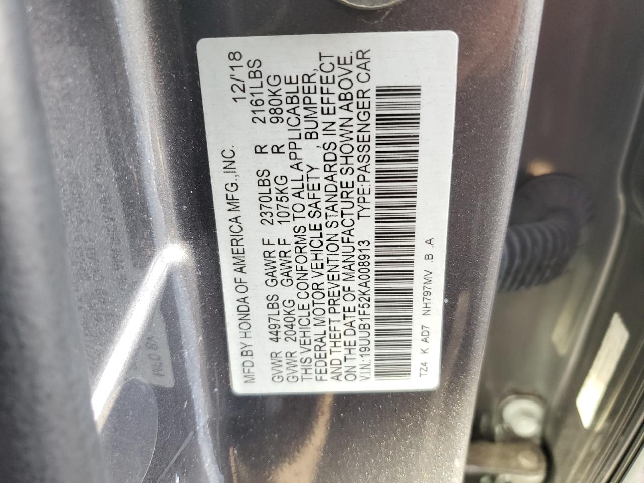 Photo 11 VIN: 19UUB1F52KA008913 - ACURA TLX 