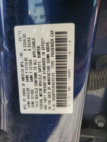 Photo 11 VIN: 19UUB1F53FA030103 - ACURA TLX TECH 