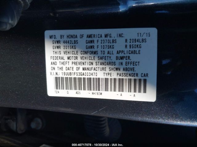 Photo 8 VIN: 19UUB1F53GA003470 - ACURA TLX 