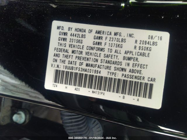 Photo 8 VIN: 19UUB1F53HA001994 - ACURA TLX 