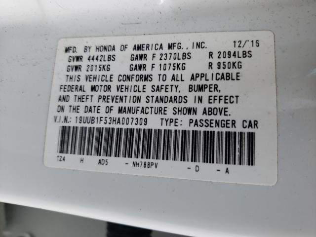 Photo 9 VIN: 19UUB1F53HA007309 - ACURA TLX TECH 