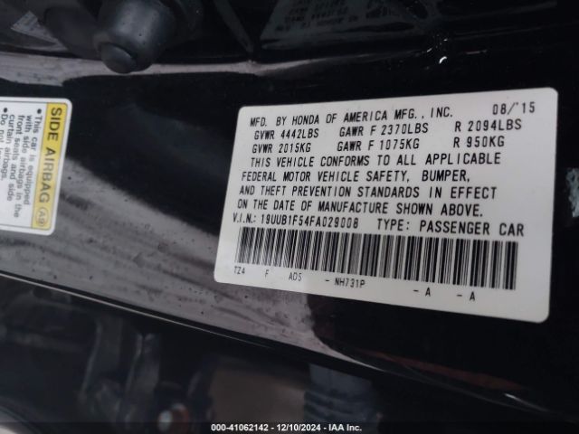 Photo 8 VIN: 19UUB1F54FA029008 - ACURA TLX 