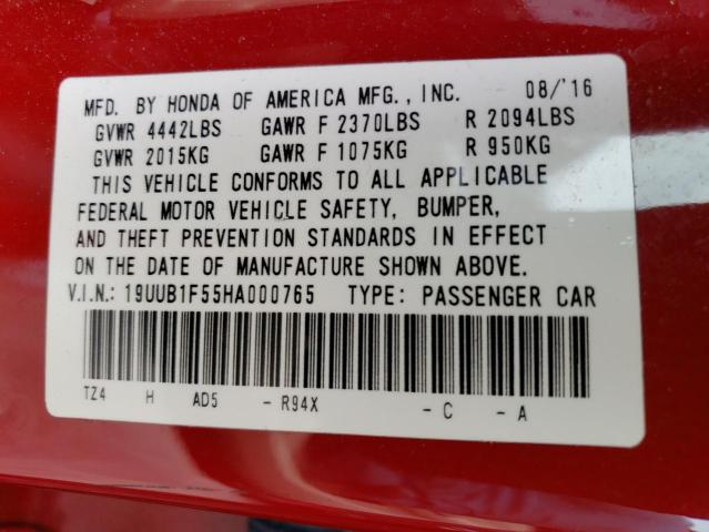 Photo 11 VIN: 19UUB1F55HA000765 - ACURA TLX 