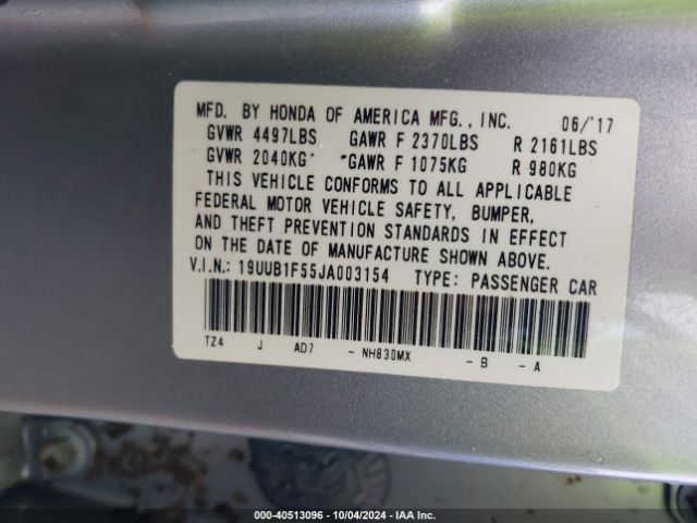 Photo 8 VIN: 19UUB1F55JA003154 - ACURA TLX 