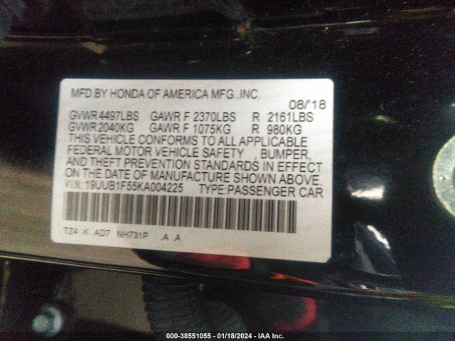 Photo 8 VIN: 19UUB1F55KA004225 - ACURA TLX 