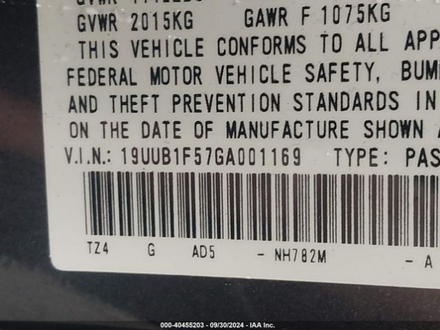 Photo 8 VIN: 19UUB1F57GA001169 - ACURA TLX 