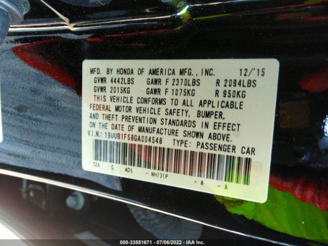 Photo 8 VIN: 19UUB1F58GA004548 - ACURA TLX 