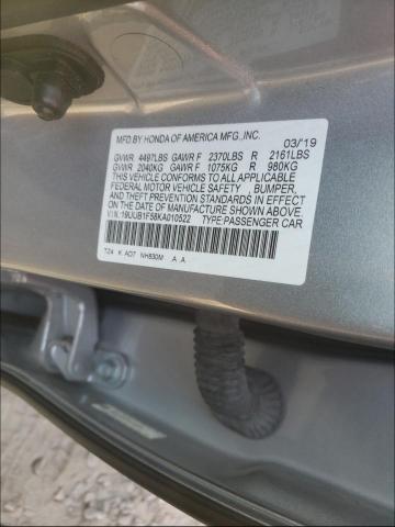 Photo 9 VIN: 19UUB1F58KA010522 - ACURA TLX TECHNO 