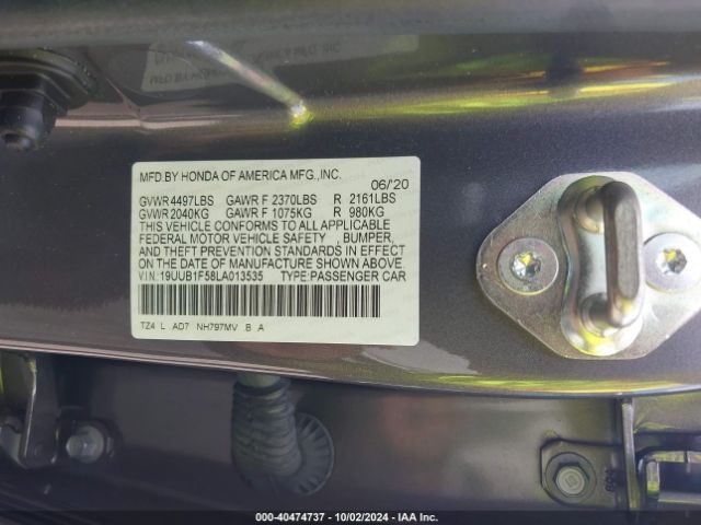 Photo 8 VIN: 19UUB1F58LA013535 - ACURA TLX 