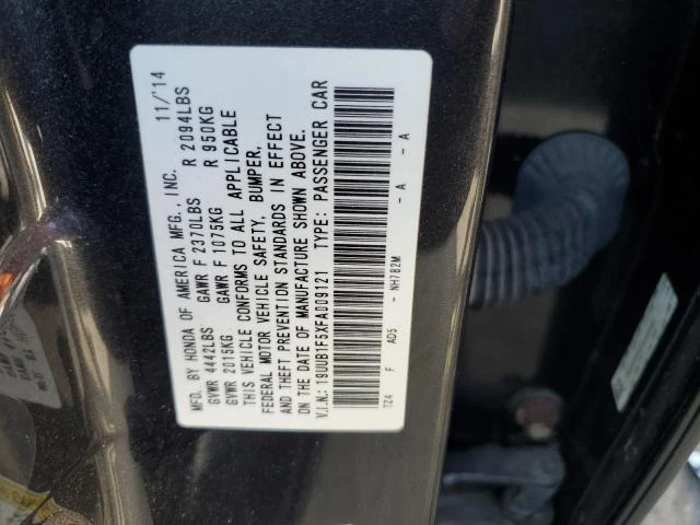 Photo 11 VIN: 19UUB1F5XFA009121 - ACURA TLX TECH 