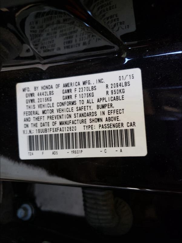 Photo 9 VIN: 19UUB1F5XFA012620 - ACURA TLX TECH 