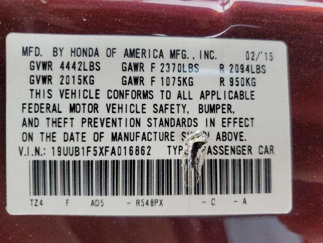 Photo 11 VIN: 19UUB1F5XFA016862 - ACURA TLX TECH 