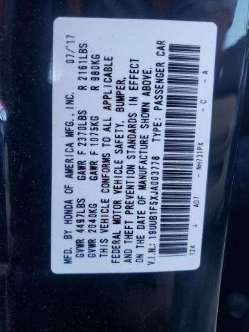 Photo 11 VIN: 19UUB1F5XJA003778 - ACURA TLX TECH 