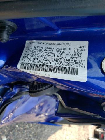 Photo 11 VIN: 19UUB1F6XLA000214 - ACURA TLX TECHNO 