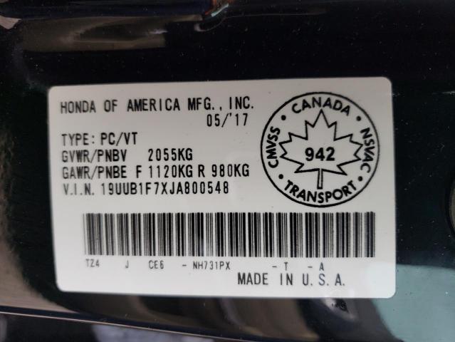 Photo 11 VIN: 19UUB1F7XJA800548 - ACURA TLX 