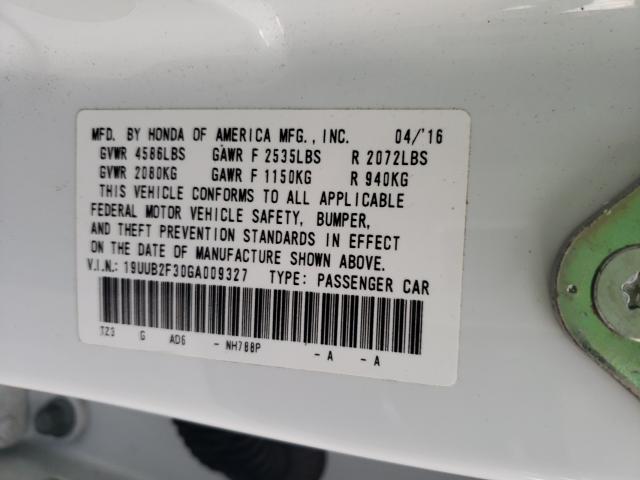 Photo 9 VIN: 19UUB2F30GA009327 - ACURA TLX 