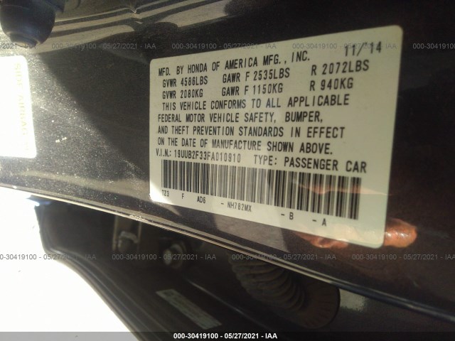 Photo 8 VIN: 19UUB2F33FA010910 - ACURA TLX 