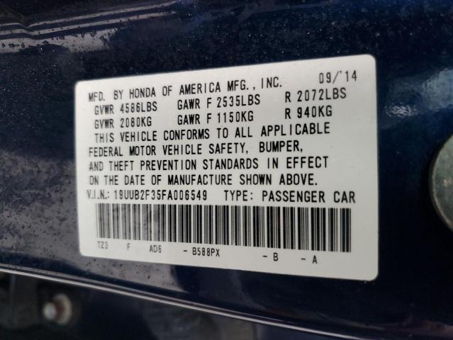 Photo 11 VIN: 19UUB2F35FA006549 - ACURA TLX 