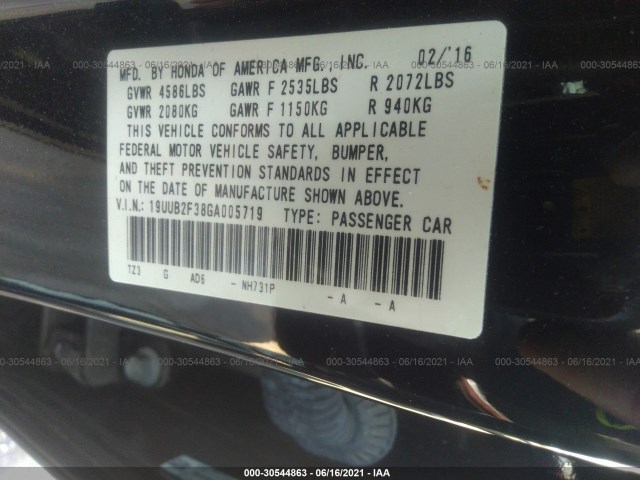 Photo 8 VIN: 19UUB2F38GA005719 - ACURA TLX 