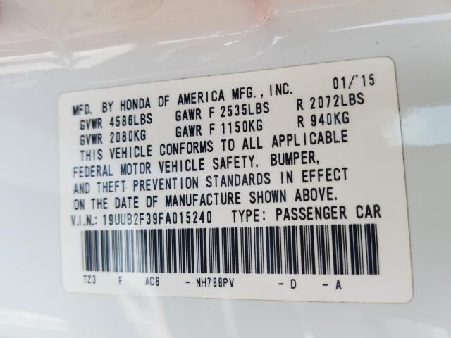 Photo 9 VIN: 19UUB2F39FA015240 - ACURA TLX 