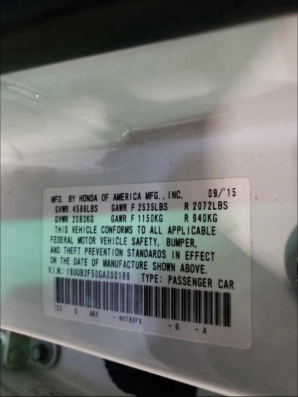 Photo 9 VIN: 19UUB2F50GA000189 - ACURA TLX TECH 