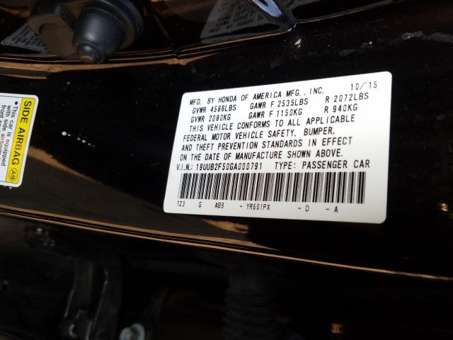 Photo 9 VIN: 19UUB2F50GA000791 - ACURA TLX TECH 