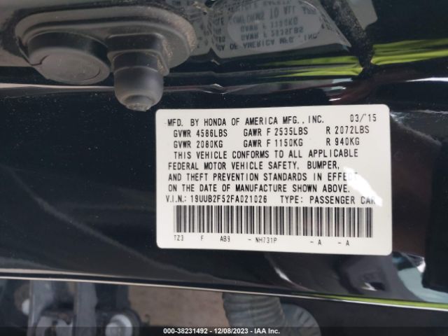 Photo 8 VIN: 19UUB2F52FA021026 - ACURA TLX 