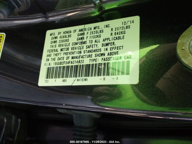 Photo 8 VIN: 19UUB2F54FA014420 - ACURA TLX 