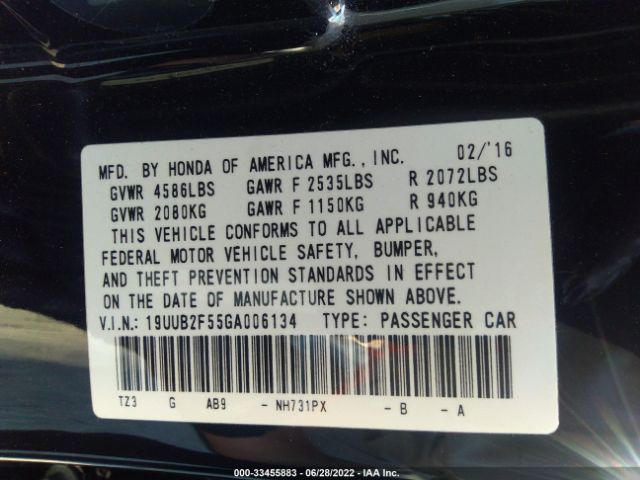 Photo 8 VIN: 19UUB2F55GA006134 - ACURA TLX 