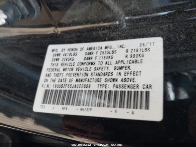 Photo 8 VIN: 19UUB2F55JA000888 - ACURA TLX 