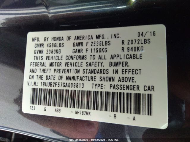 Photo 8 VIN: 19UUB2F57GA009813 - ACURA TLX 