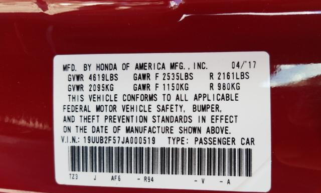 Photo 9 VIN: 19UUB2F57JA000519 - ACURA TLX 