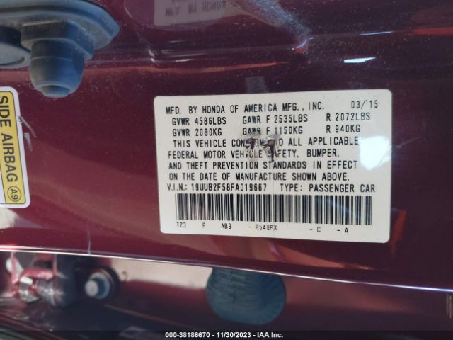 Photo 8 VIN: 19UUB2F58FA019667 - ACURA TLX 