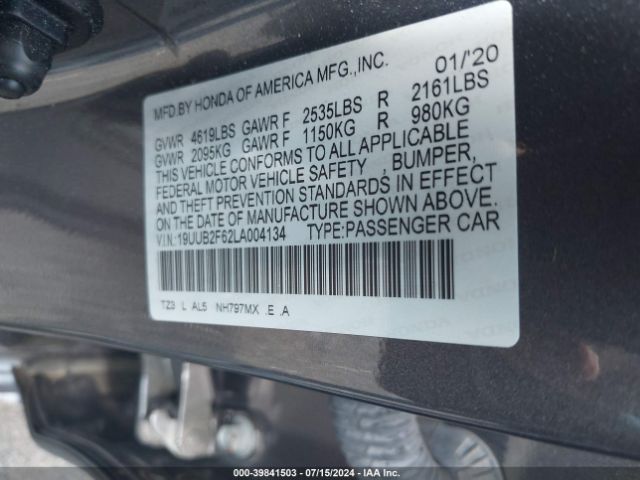 Photo 8 VIN: 19UUB2F62LA004134 - ACURA TLX 